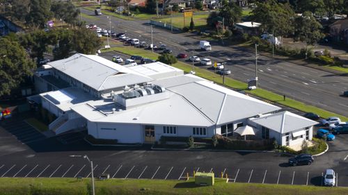 An aerial view of the Crossroads Hotel in Sydney, Australia.