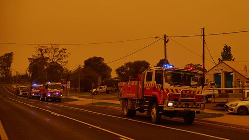 Orange skies over Bodalla during the Black Summer bushfires in January 2020.