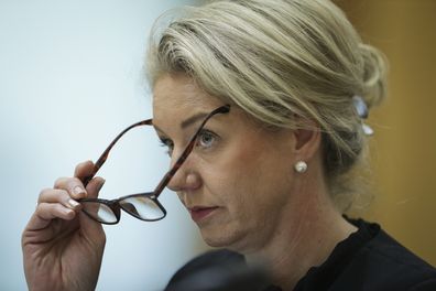 Agriculture Minister Bridget McKenzie during a Senate estimates hearing at Parliament House in Canberra on  Tuesday 22 October 2019. fedpol Photo: Alex Ellinghausen