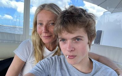 Gwyneth Paltrow and son Moses.