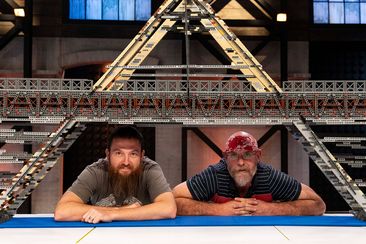 Watch David and G&#x27;s mind-blowing 10 hour LEGO bridge build in super speed