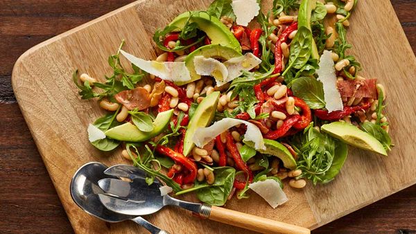 Warm white bean and prosciutto salad recipe