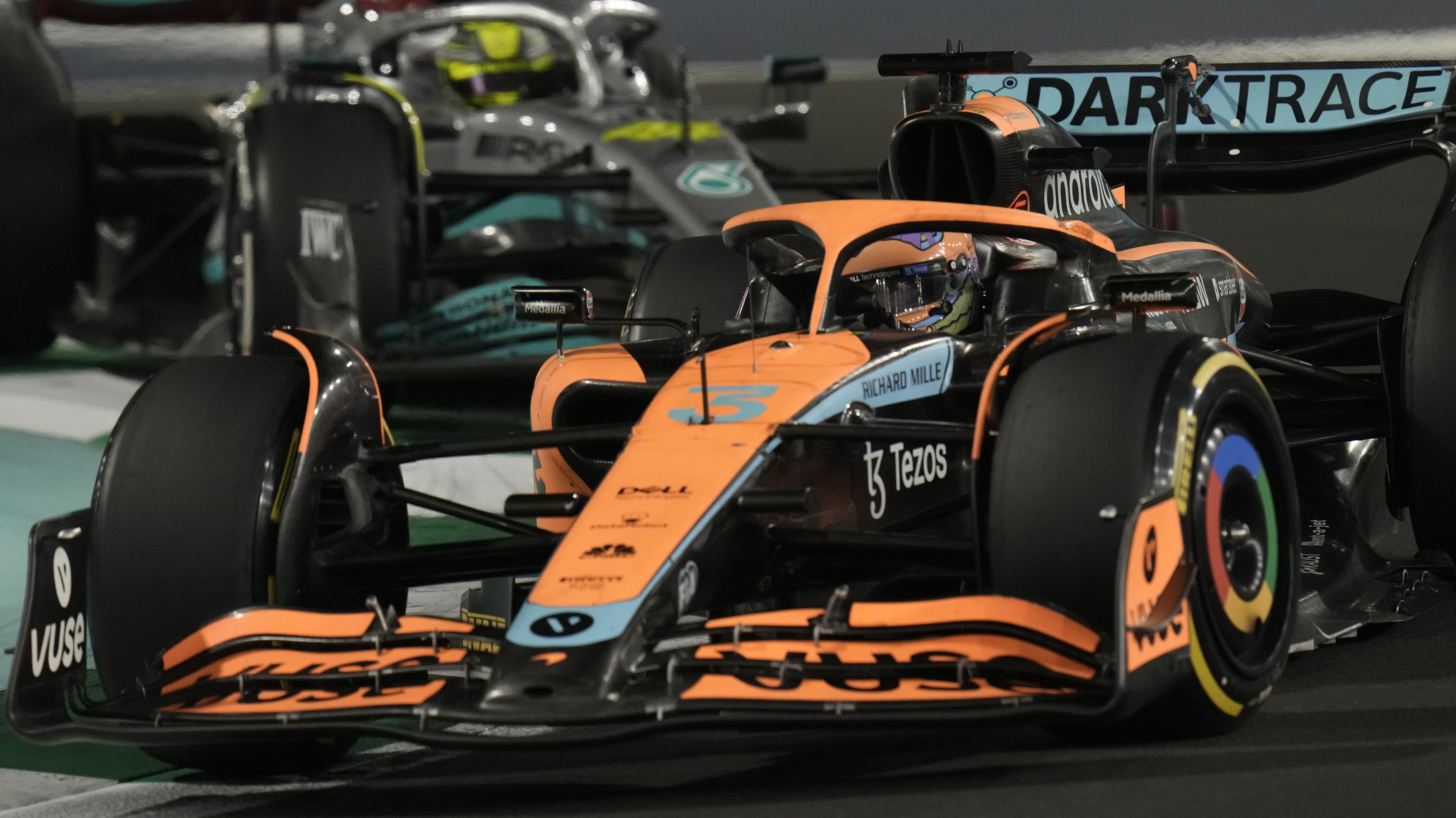 McLaren driver Daniel Ricciardo  steers his car during the Saudi Arabian Grand Prix.