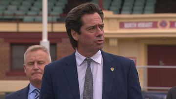 Gillon McLachlan announces the granting of the 19th AFL licence to Tasmania.