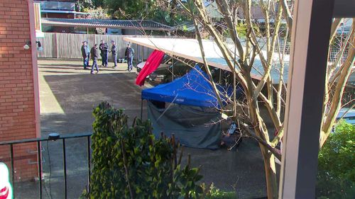 A﻿ 41-year-old man has been arrested after another man was found dead in a car park on Sydney's Northern Beaches this morning.