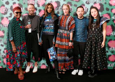 Bethann Hardison, Jean-Paul Goude, Iman, Chloe Sevigny, Humberto Leon and Carol Lim at H&amp;M x Kenzo fashion show directed by Jean-Paul Goude
