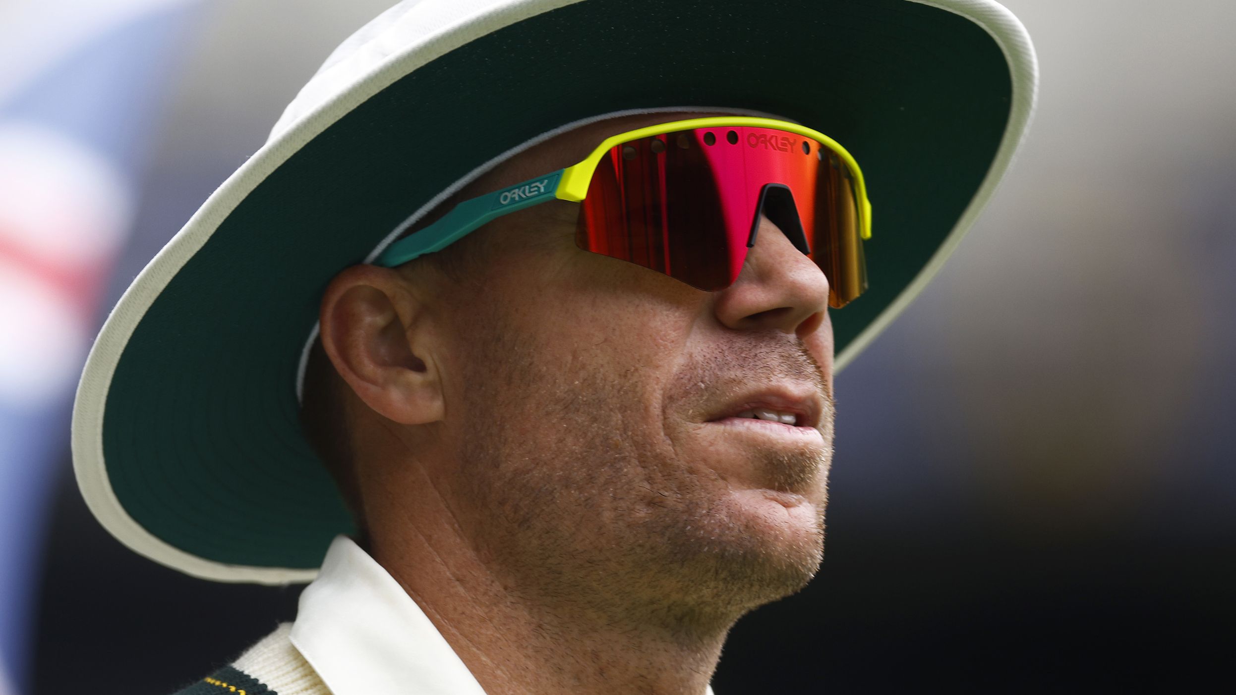 MELBOURNE, AUSTRALIA - DECEMBER 29: David Warner of Australia looks on during day four of the Second Test match in the series between Australia and South Africa at Melbourne Cricket Ground on December 29, 2022 in Melbourne, Australia. (Photo by Daniel Pockett/Getty Images)