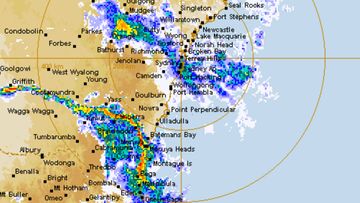 Rain is falling on much of the NSW coast as large parts of the state brace for a severe thunderstorm.
