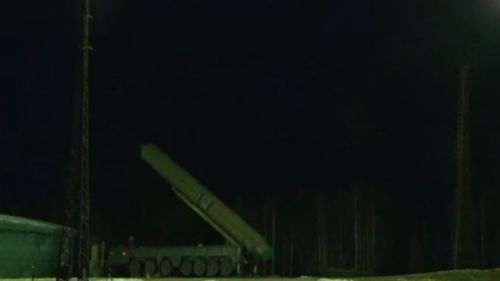 Four intercontinental missiles were fired during the drill. (Minstry of Defence)