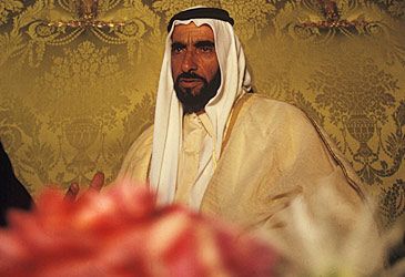 When was the UAE founded with Zayed bin Sultan Al Nahyan as president?