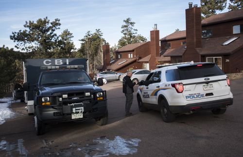 Members of the Colorado Bureau of Investigation and the Woodland Park, Colorado, Police arrive at the home of Kelsey Berreth.