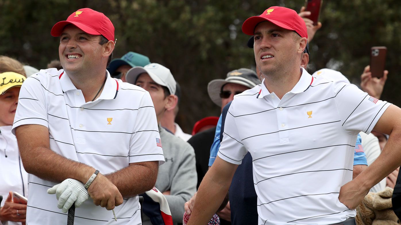 Patrick Reed of the United States team and Justin Thomas