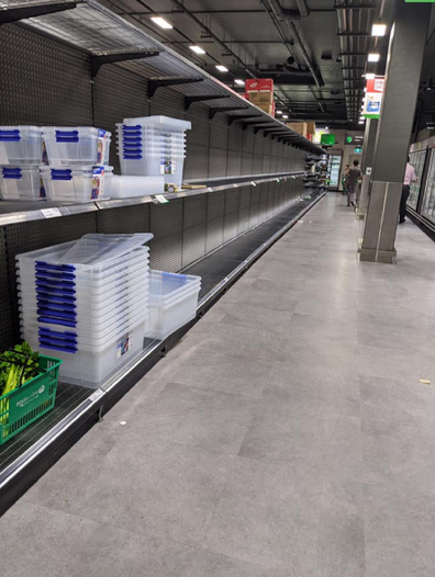 Niki empty shelves Woolies Dee Why