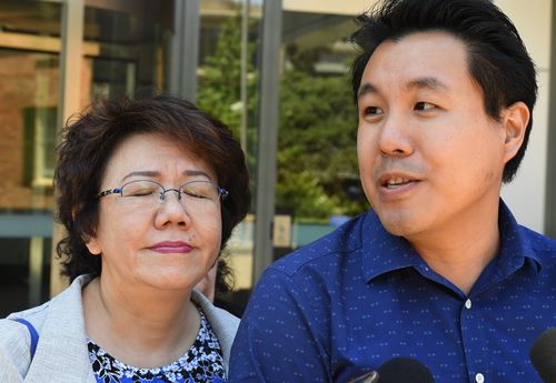 Curtis Cheng's wife Selina and his son Alpha were present for the sentencing.