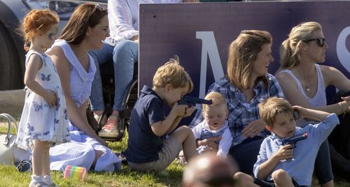 The royal family enjoy a day out in the sun at the Maserati Royal Charity Polo Trophy. Picture: AAP