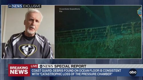 Director James Cameron spoke about the loss of the five people aboard the Titan sub.