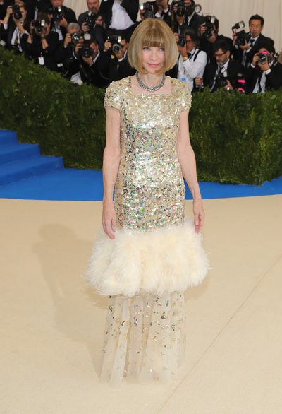 <p>The 2017 Met Gala, celebrating Rei Kawakubo/Comme des Garcons: Art Of The In-Between is the premier event on the fashion calendar.</p>
<p>See all the red carpet arrivals here.</p>
<p>Anna Wintour in Chanel.</p>