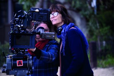 Rachel Ward, Palm Beach, director, on set, camera