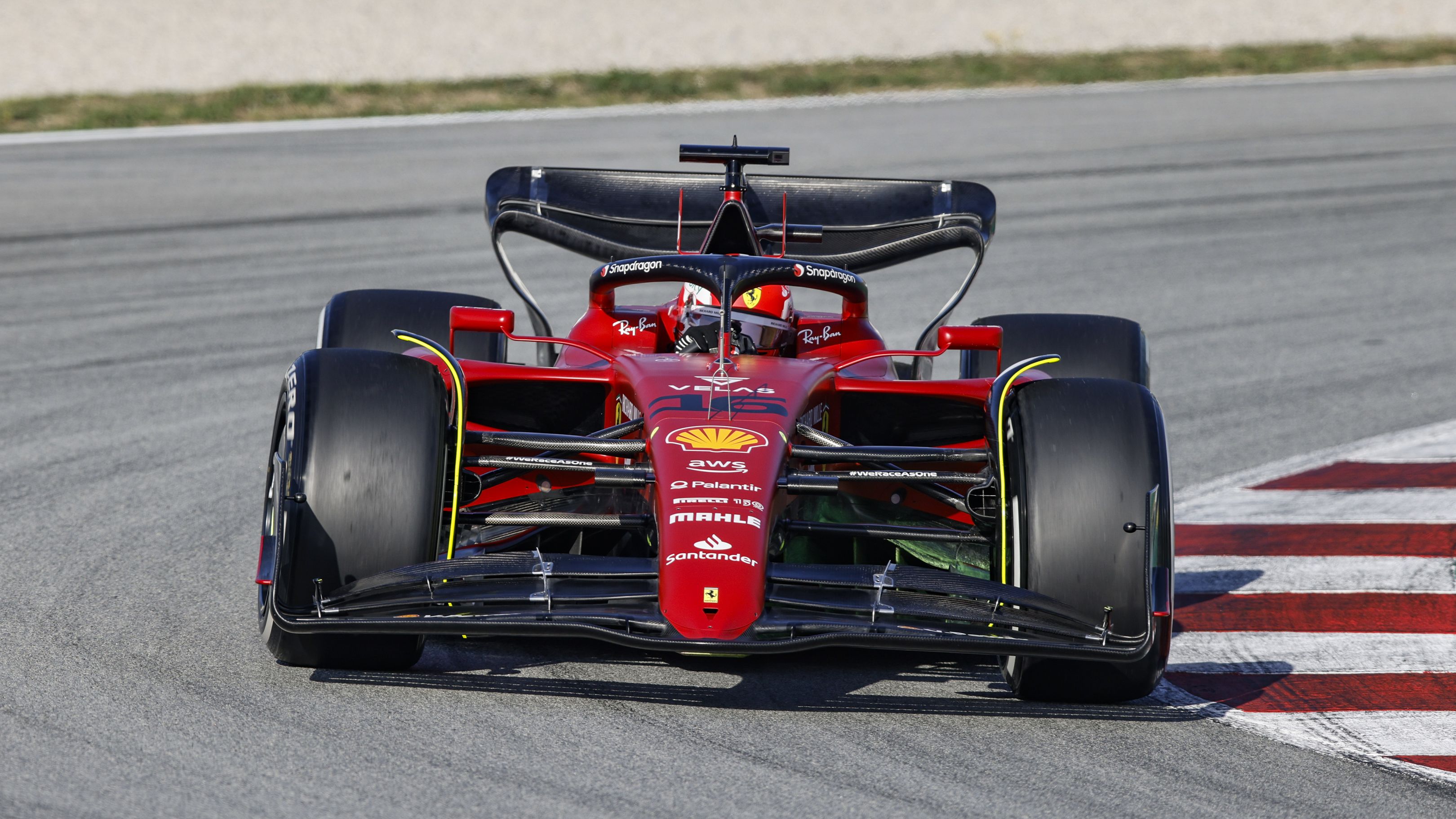 Charles Leclerc drives the Scuderia Ferrari F1-75 during the Formula 1 Winter Tests.