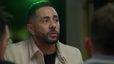 Adam attempts to apologise to the group during Boys' Night on MAFS 2023