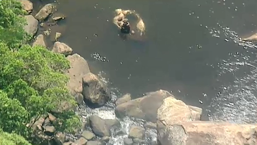 Bents Basin was closed to the public as emergency services searched the water for the missing swimmer