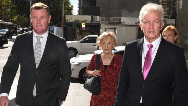 Anthony Bell (left) outside court this morning. (AAP)