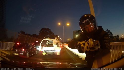 190601 Blacktown Sydney road rage incident armed motorcyclist dash cam footage crime news NSW Australia