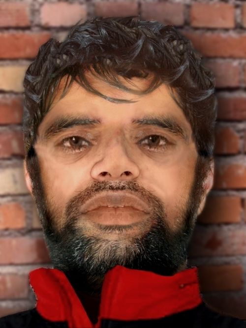 A digital image of the man's face. (Victoria Police)