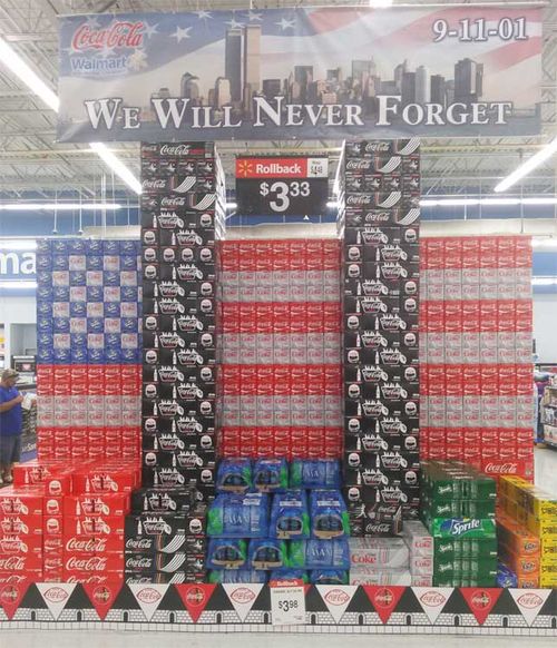 Walmart's removes Coke twin tower display