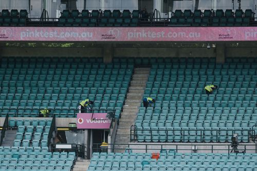 Fans in these stands tomorrow will have to be masked up, a first in Australian sporting history.