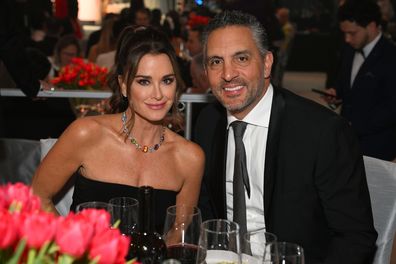 Kyle Richards and Mauricio Umansky attend the Elton John AIDS Foundation's 31st Annual Academy Awards Viewing Party on March 12, 2023 