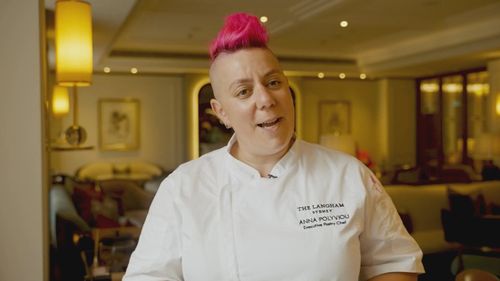 Award-winning pastry chef Anna Polyviou said the 'Coloured by Nature' commitment meant a whole new journey for her and her team.