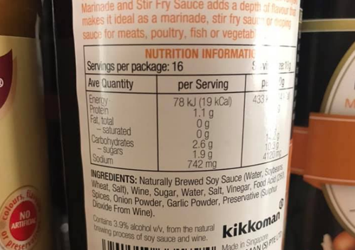 Soy sauce and some other condiments can contain low levels of alcohol because they are produced by fermentation, which can produce ethanol as a by-product. 