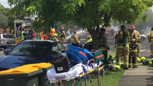 Emergency services rushed to the scene. (Supplied: Bernadette Habkouk)