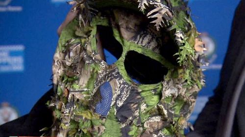 Police identify the camouflage suit worn by an alleged NSW central coast predator.