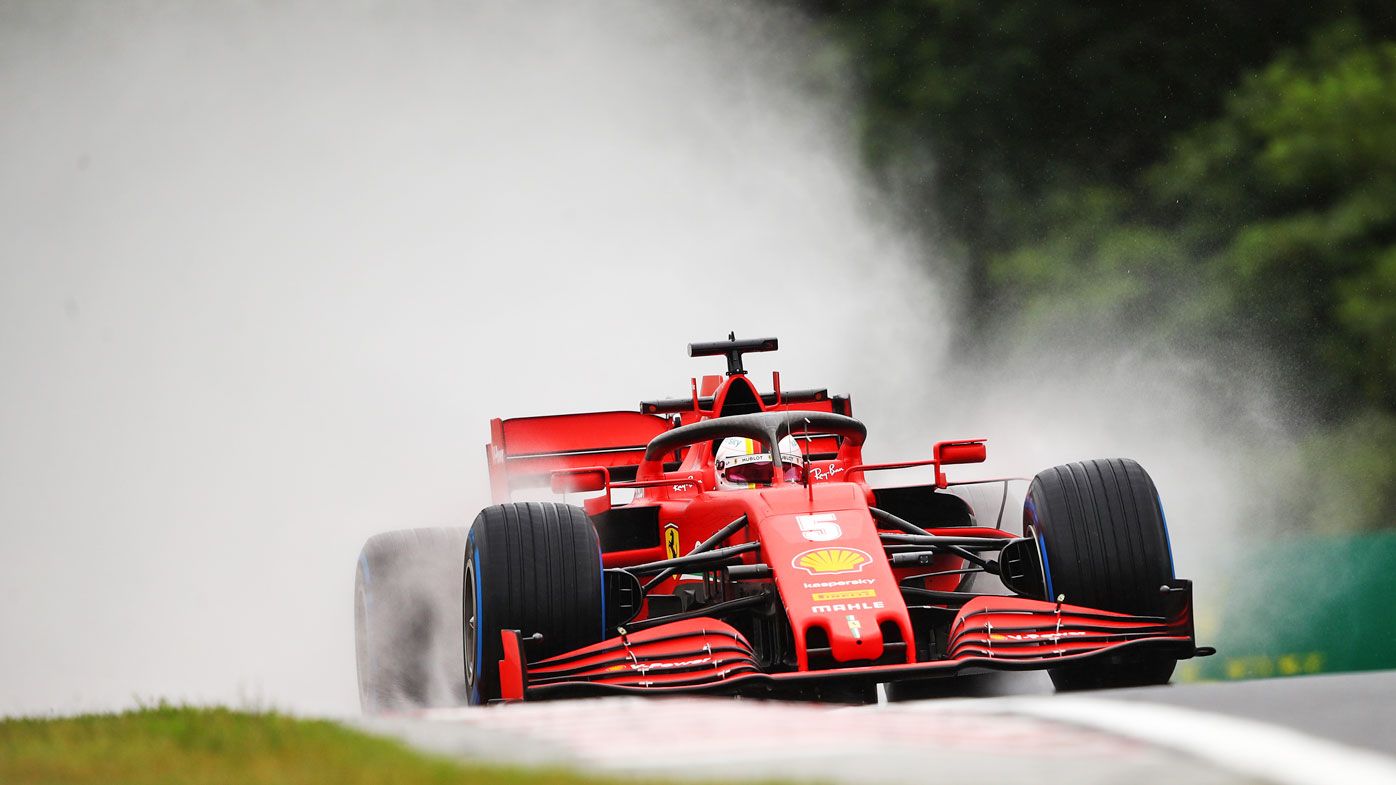 Sebastian Vettel of Germany driving the (5) Scuderia Ferrari SF1000 on track during practice for the F1 Grand Prix of Hungary 