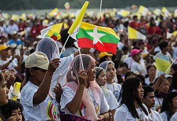 What is the estimated population of Myanmar?