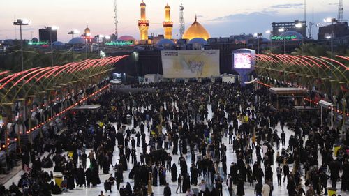 Reports of the killings came as thousands of Shiites travel to Karbala for a major annual pilgrimage. (AAP)