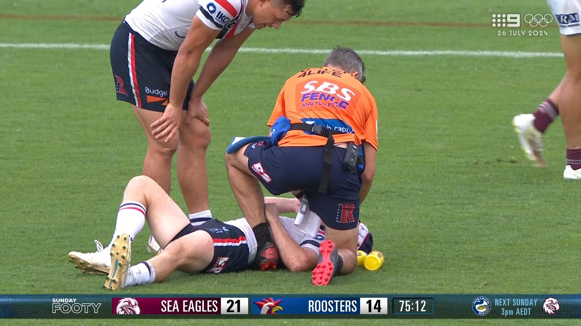 Roosters half Luke Keary in doubt for Souths grudge match after suffering concussion in loss to Manly