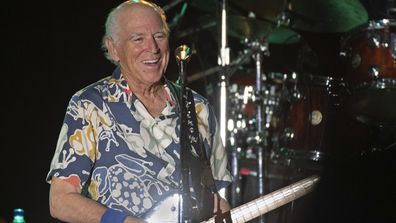 Singer-songwriter Jimmy Buffett performs during a concert in Key West, Florida on Thursday, Feb. 9, 2023