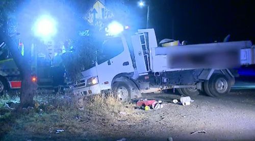 A truck driver has survived after he was thrown from the vehicle following a smash in West Hoxton overnight.