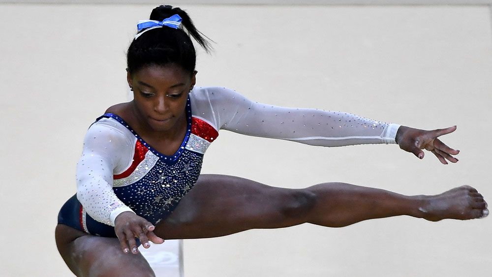 US gymnast Simone Biles was a clear winner in the women's all around event. (Getty Images)