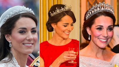 Kate Middleton wears the Lotus Flower Tiara at the Diplomatic