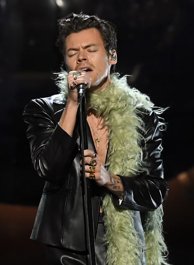 Harry Styles performs onstage during the 63rd Annual GRAMMY Awards at Los Angeles Convention Center in Los Angeles, California and broadcast on March 14, 2021. 