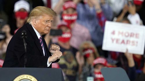 Donald Trump at a rally in Pennsylvania.