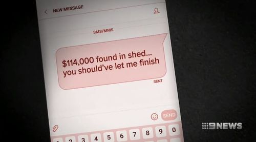 Dwyer texted Burns about the money. (9NEWS)