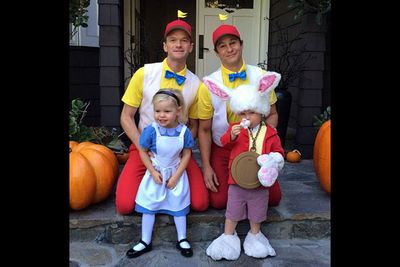 @instagranph: "Our costumes for the Halloween carnival at the kids' preschool yesterday. But 10/31 will be frighteningly different! @DavidBurtka came up with both themes/costumes. He's amazing."<br/><br/>(Image: Instagram)