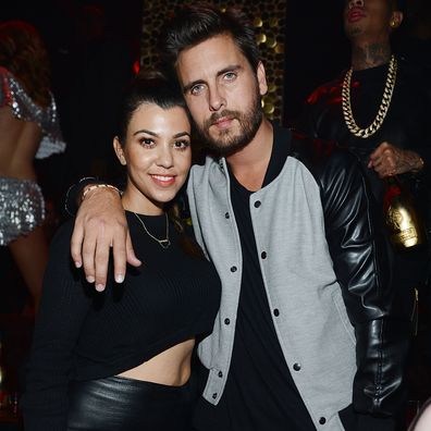 Kourtney Kardashian and Scott Disick celebrate Kim Kardashian's 33rd birthday at Tao Las Vegas on October 25, 2013 in Las Vegas, Nevada.  