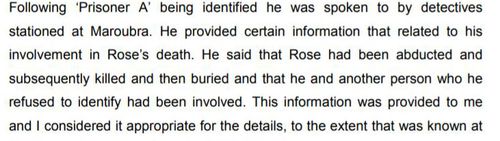 Rose's inquest note: Rose was last seen alive on 11 April, 2003, just nine days before her 19th birthday.