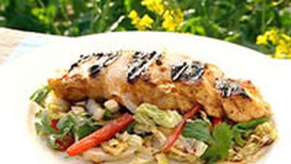 Tamarind, lime and honey chicken salad